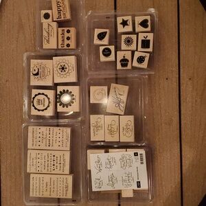 Stampin' Up rubber stamps (various words & sayings)
